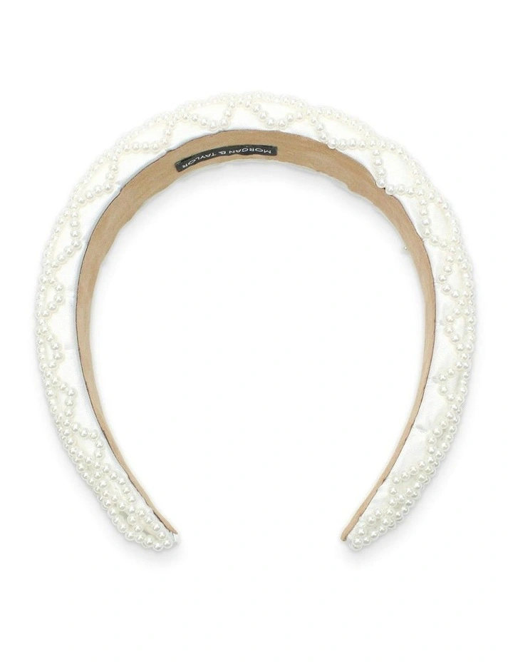 Valencia Headband in White image 2