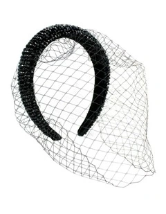 Haven Headband Veil in Black