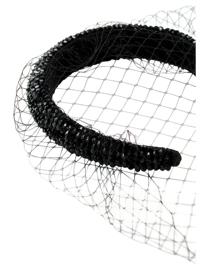 Haven Headband Veil in Black image 4