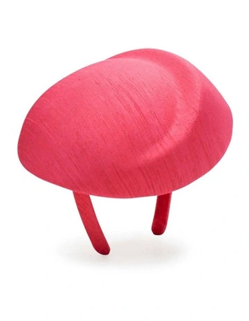 Evelyn Beret Fascinator in Hot Pink