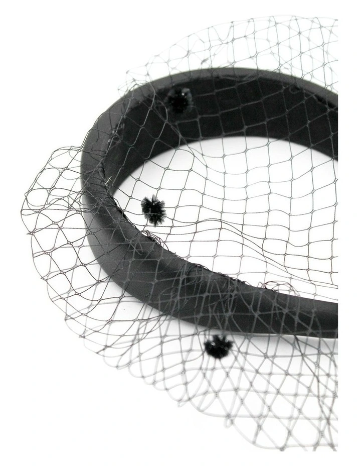 Lilah Veil Headband in Black image 5