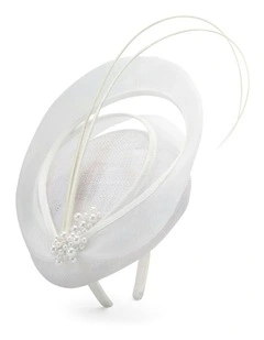 Molly Fascinator in White