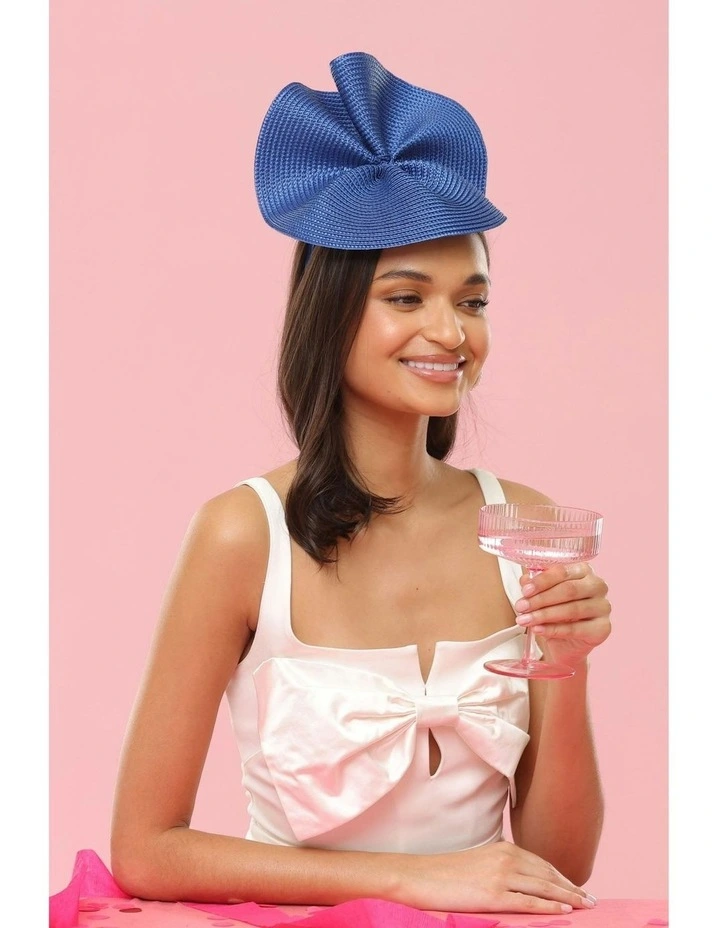Zaria Fascinator in Cobalt Blue image 3
