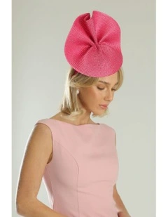 Zaria Fascinator in Hot Pink