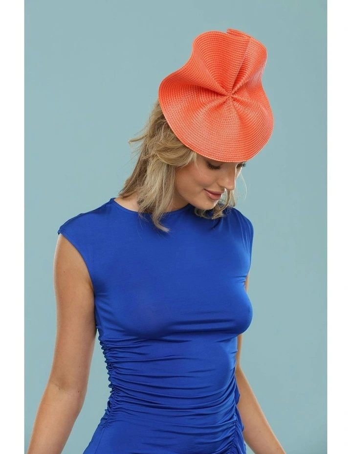 Zaria Fascinator in Orange image 3