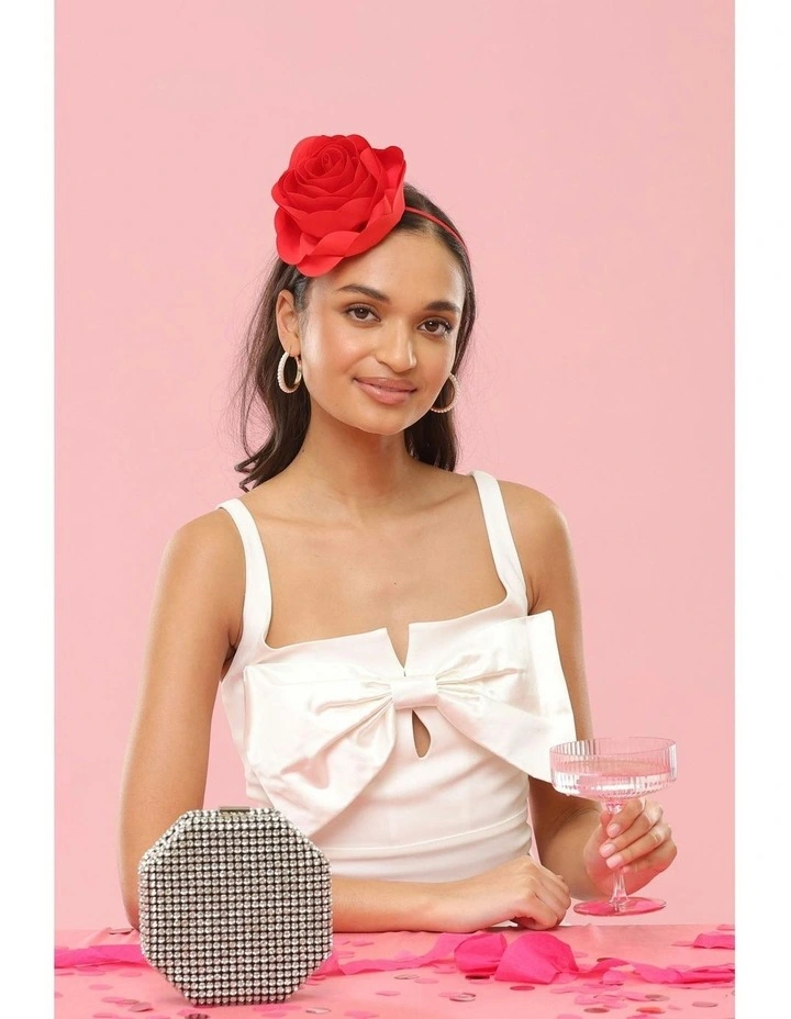 Amy Fascinator in Red image 6