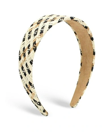 Felicia Headband in Tan/Black