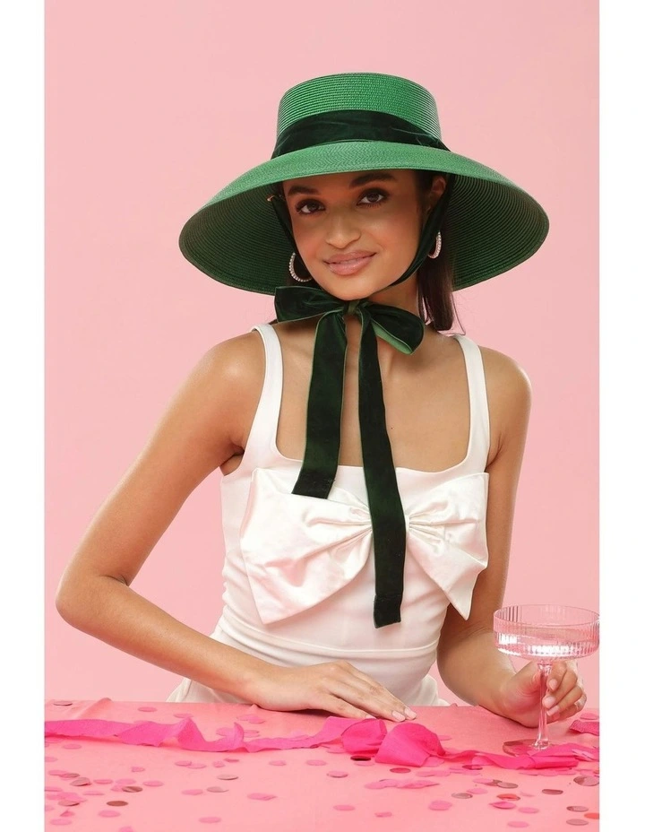 Sandra Droop Racewear Hat in Emerald Green image 6