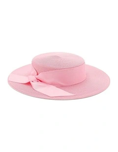 Clarke Racewear Boater in Candy Pink