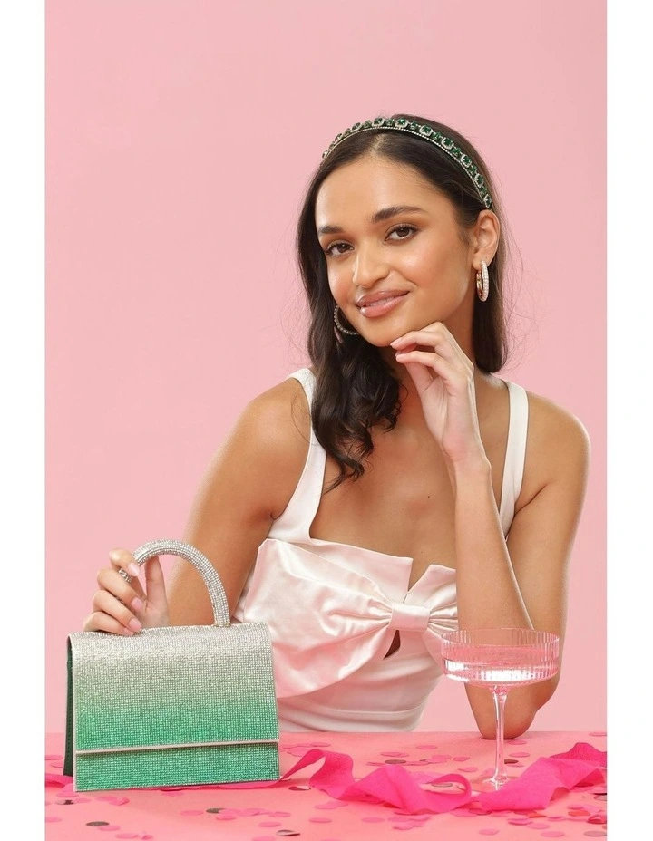 Odette Top Handle Bag in Green image 2