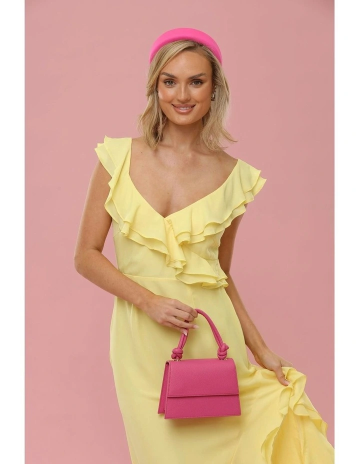 Naomi Top Handle Bag in Hot Pink image 2