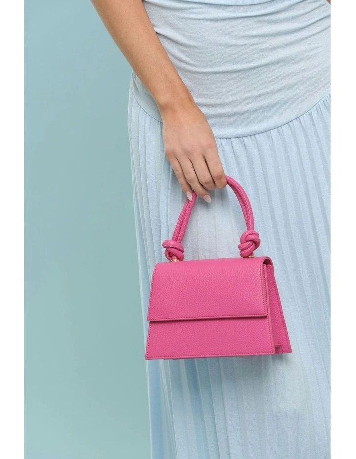 Naomi Top Handle Bag in Hot Pink image 3