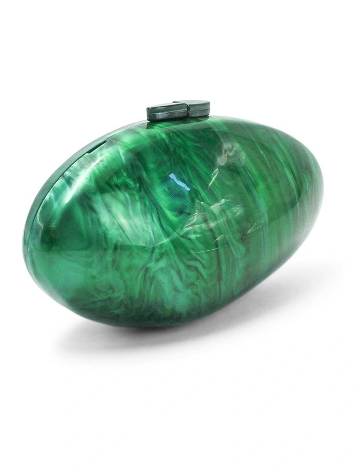 Phoebe Clutch in Emerald Green image 1
