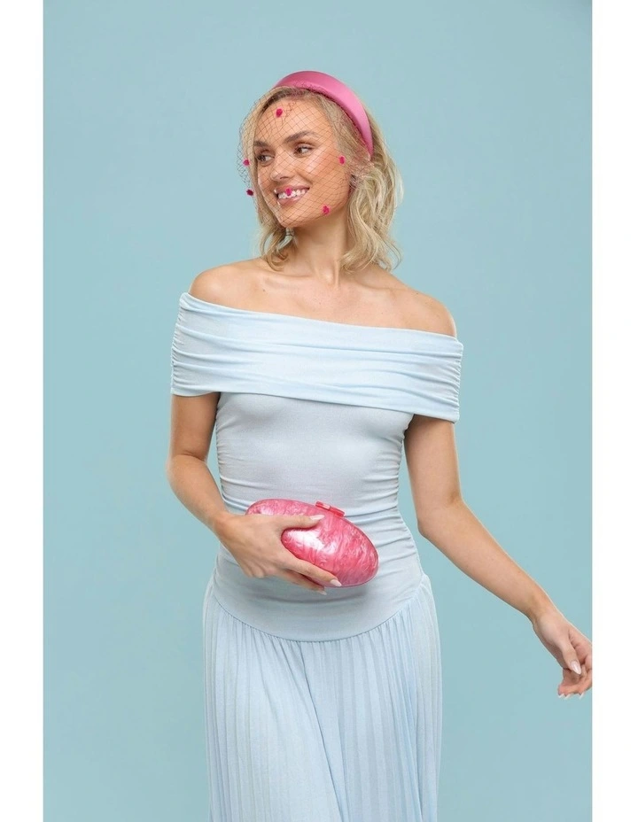 Phoebe Clutch in Hot Pink image 2