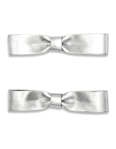 Inez Hair Clip Set in Sliver