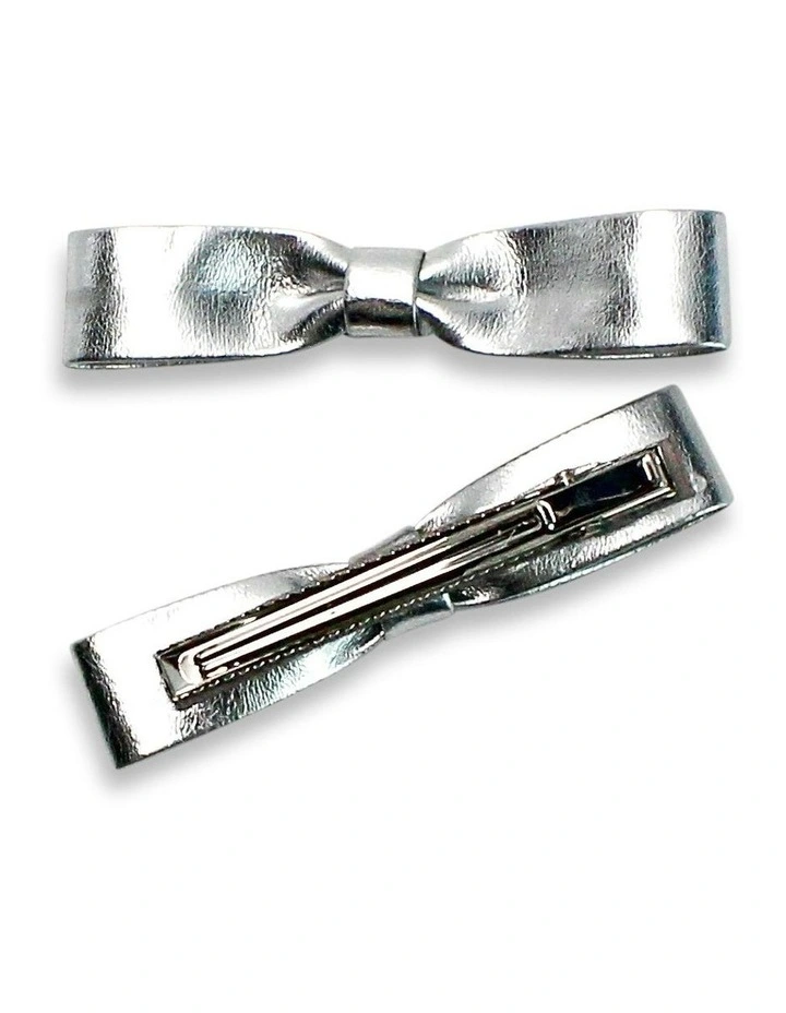 Inez Hair Clip Set in Sliver image 3