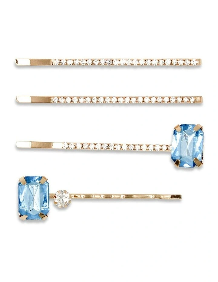 Cornelia Hair Clip Set in Blue image 1