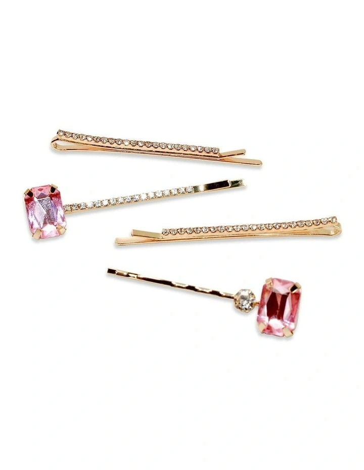 Cornelia Hair Clip Set in Pink image 3