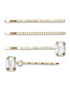 Cornelia Hair Clip Set in Silver