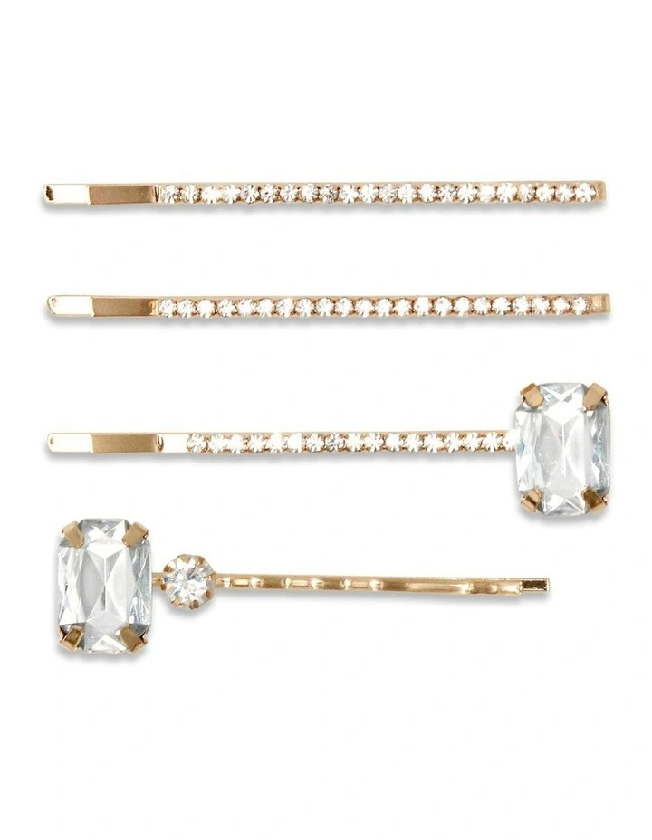 Cornelia Hair Clip Set in Silver image 1