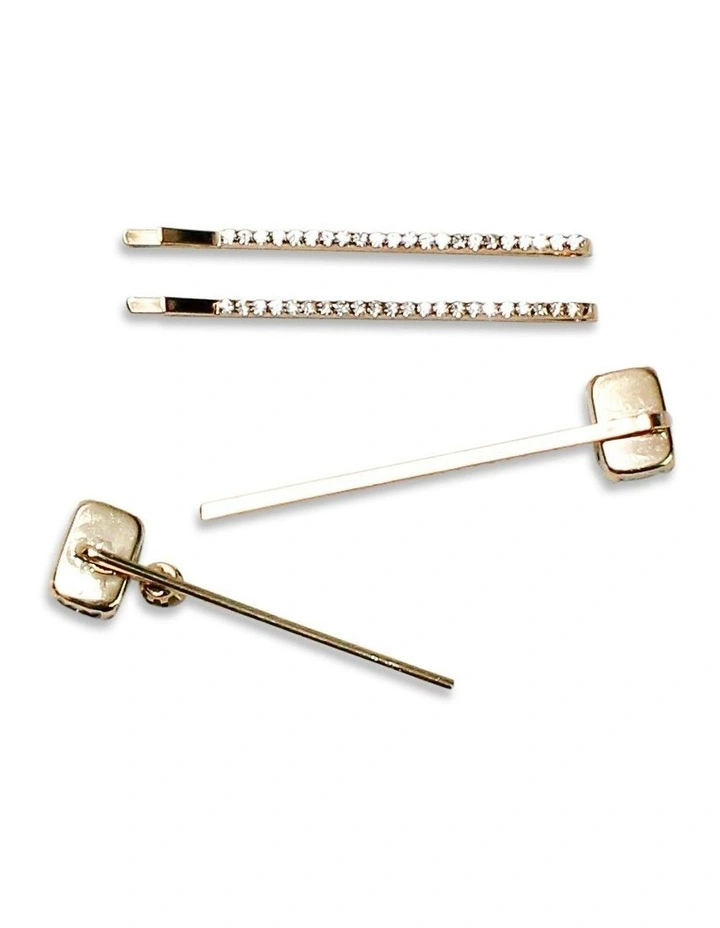 Cornelia Hair Clip Set in Silver image 3