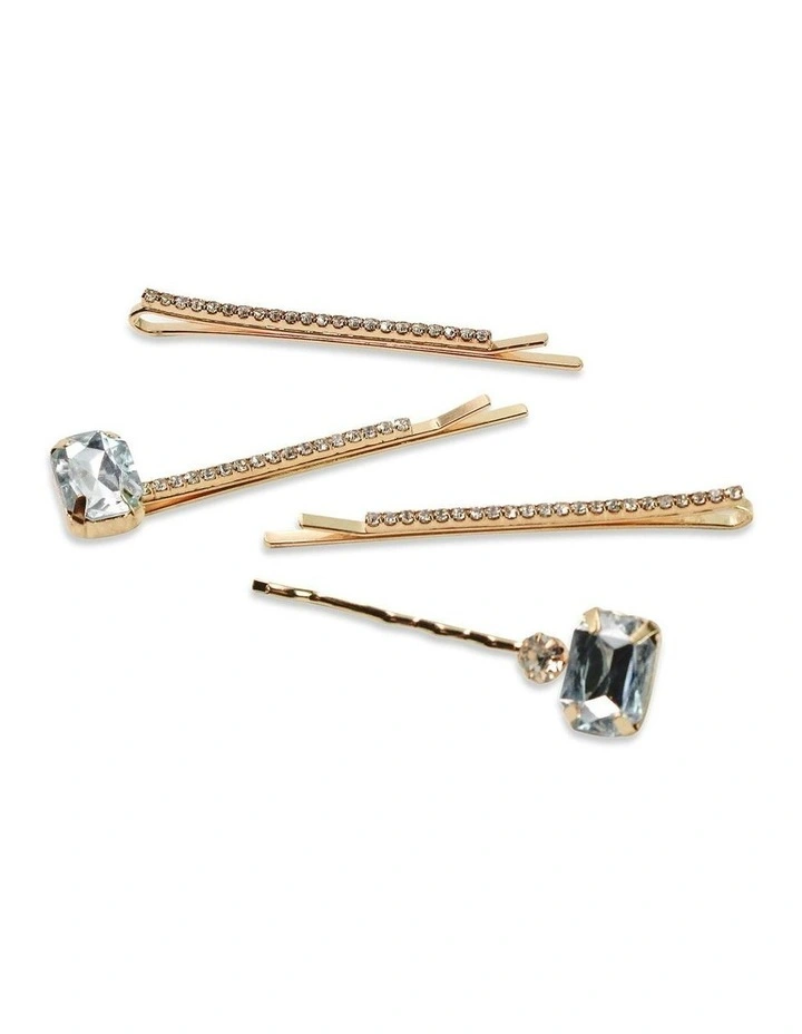 Cornelia Hair Clip Set in Silver image 5