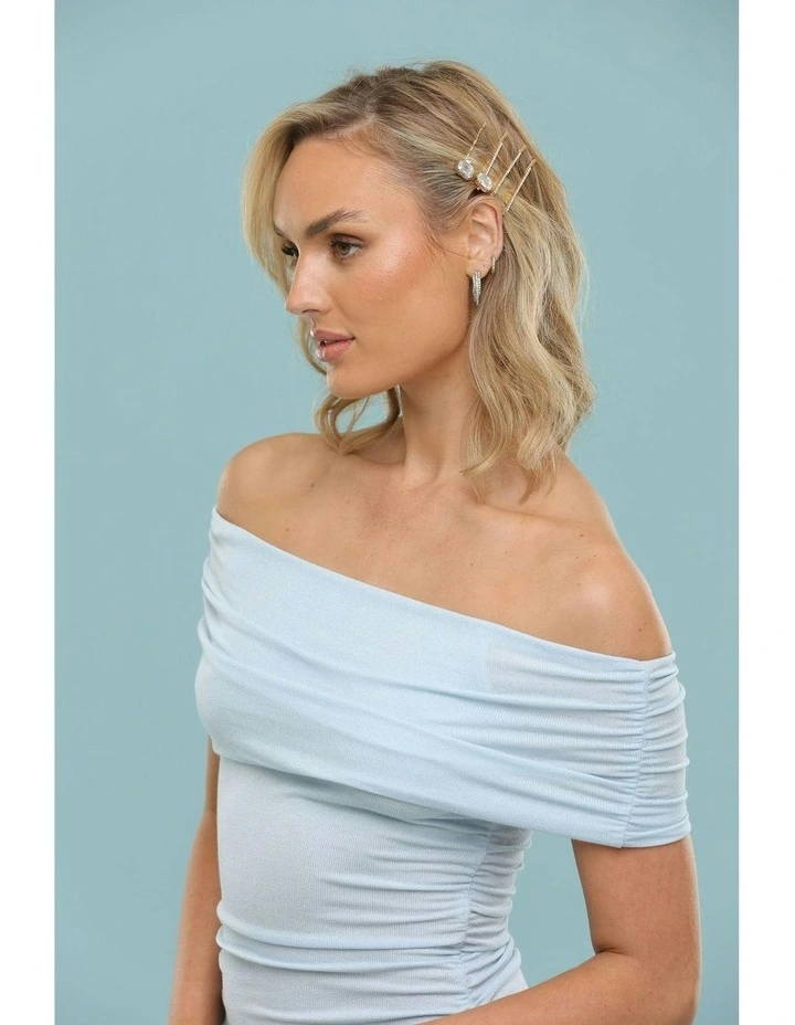 Cornelia Hair Clip Set in Silver image 6