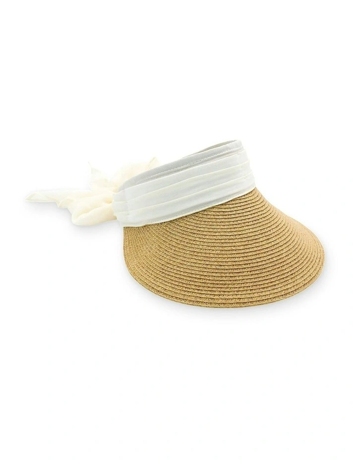 Bridie Visor in Tan/White image 1