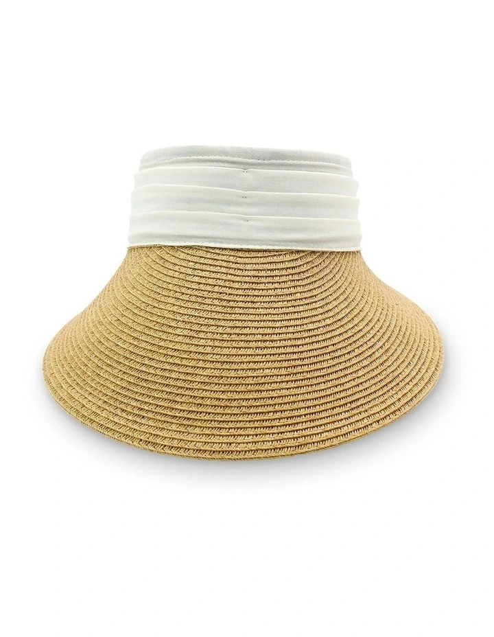 Bridie Visor in Tan/White image 2