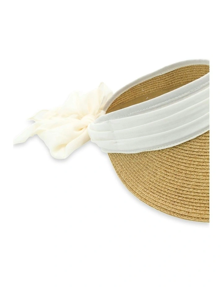 Bridie Visor in Tan/White image 3