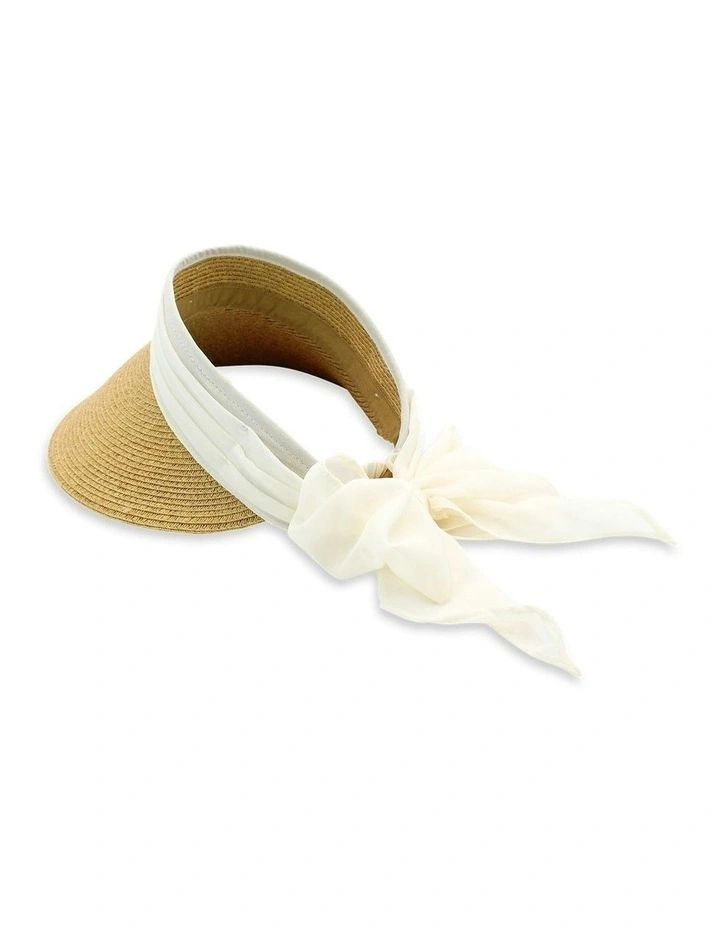 Bridie Visor in Tan/White image 4