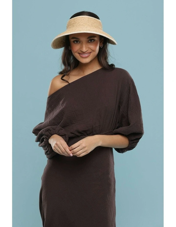 Tabitha Visor in Natural/White image 7