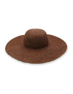 Sabrina Floppy Hat in Brown