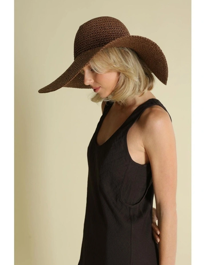 Sabrina Floppy Hat in Brown image 2