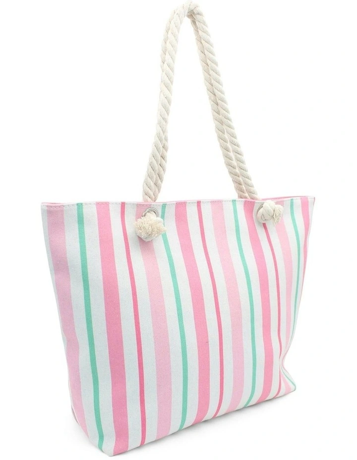 Paros Beach Bag in Pink image 2