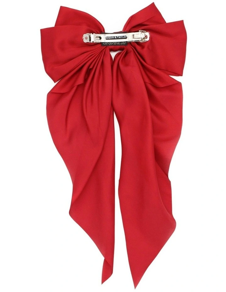 Cara Hair Bow in Red image 3