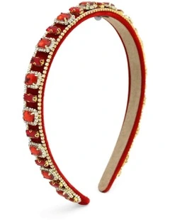 Sabine Headband in Red