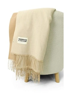 Hillside Throw Blanket in Beige