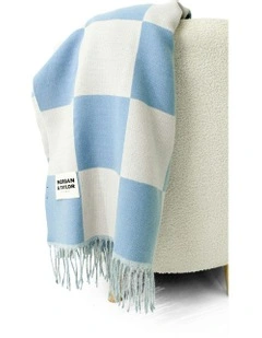 Checkmate Soft Touch Throw Blanket in Blue