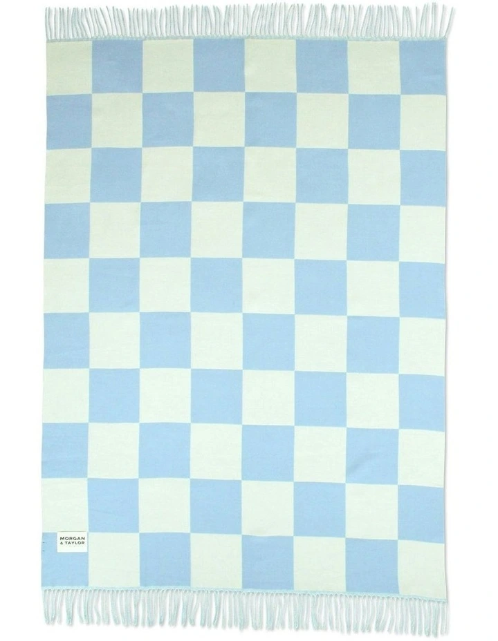 Checkmate Soft Touch Throw Blanket in Blue image 2