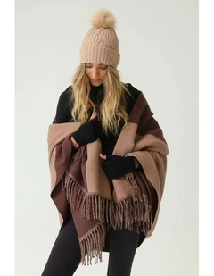 Abstract Artist Throw Blanket in Chocolate