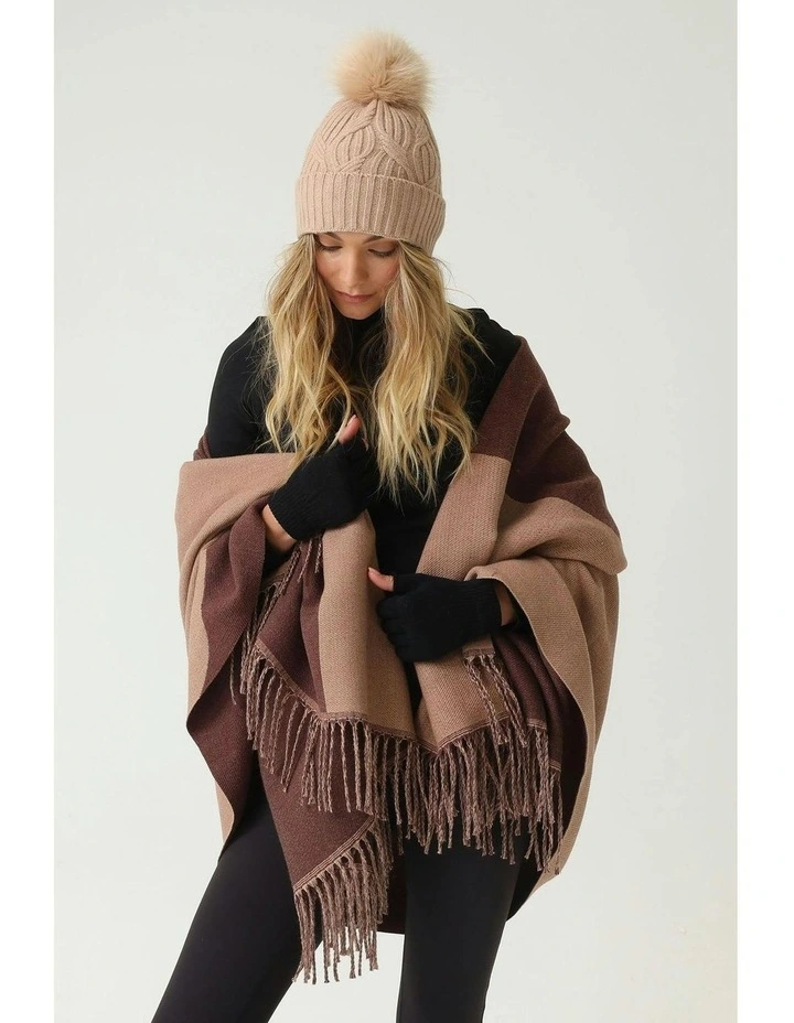 Abstract Artist Throw Blanket in Chocolate image 1