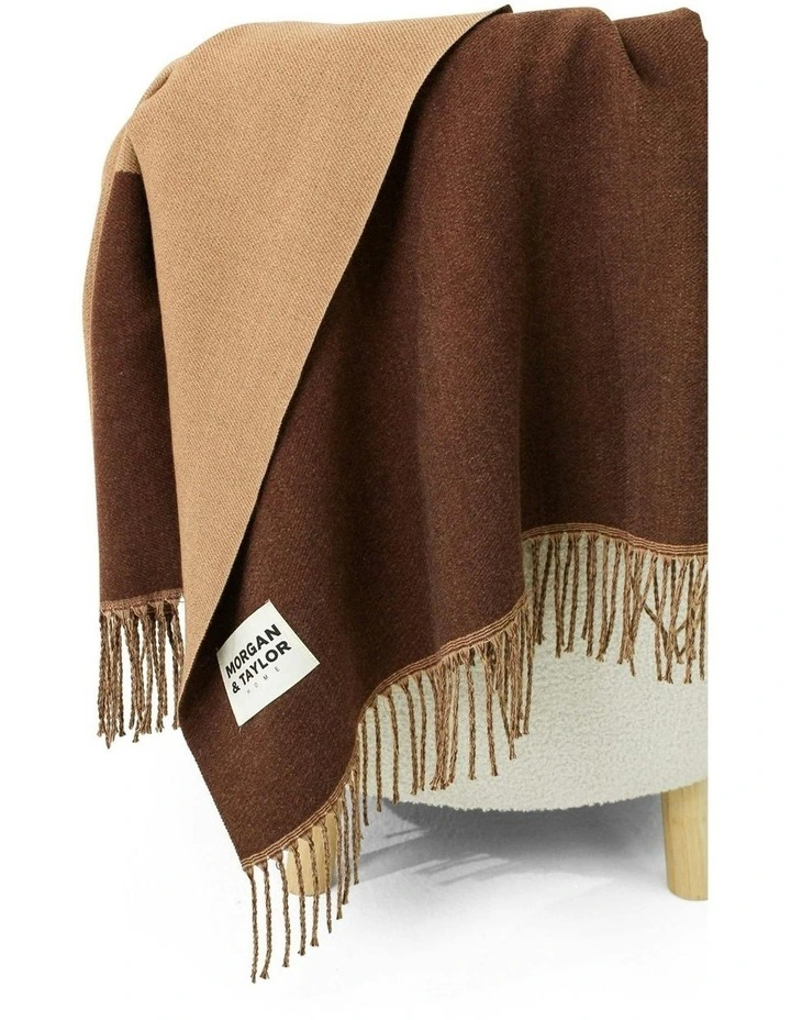 Abstract Artist Throw Blanket in Chocolate image 3