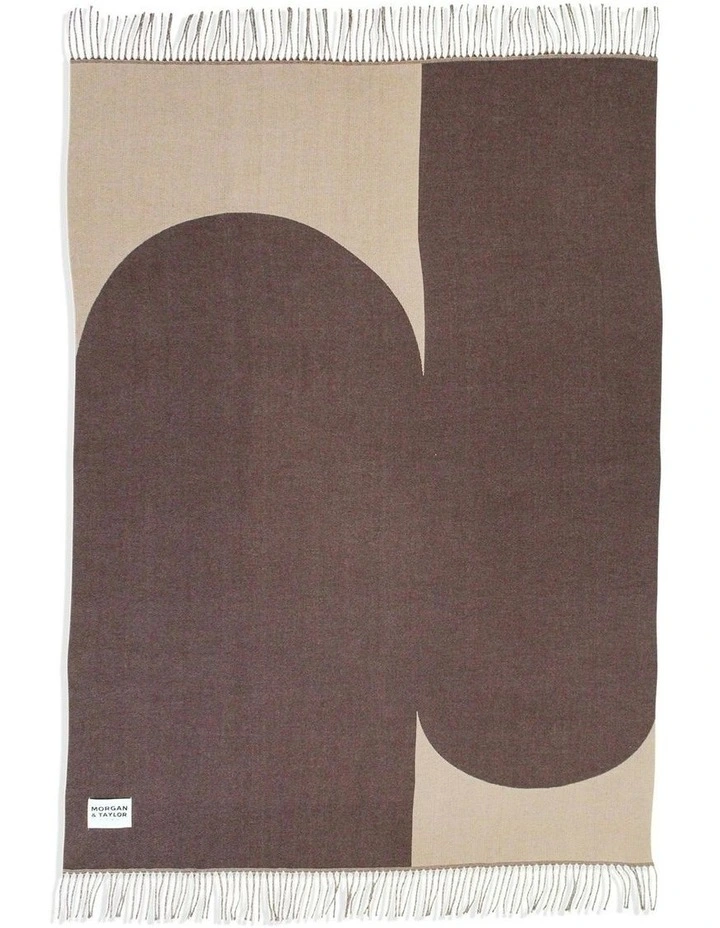 Abstract Artist Throw Blanket in Chocolate image 6