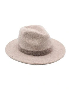 Mary Soft Wool Fedora in Beige
