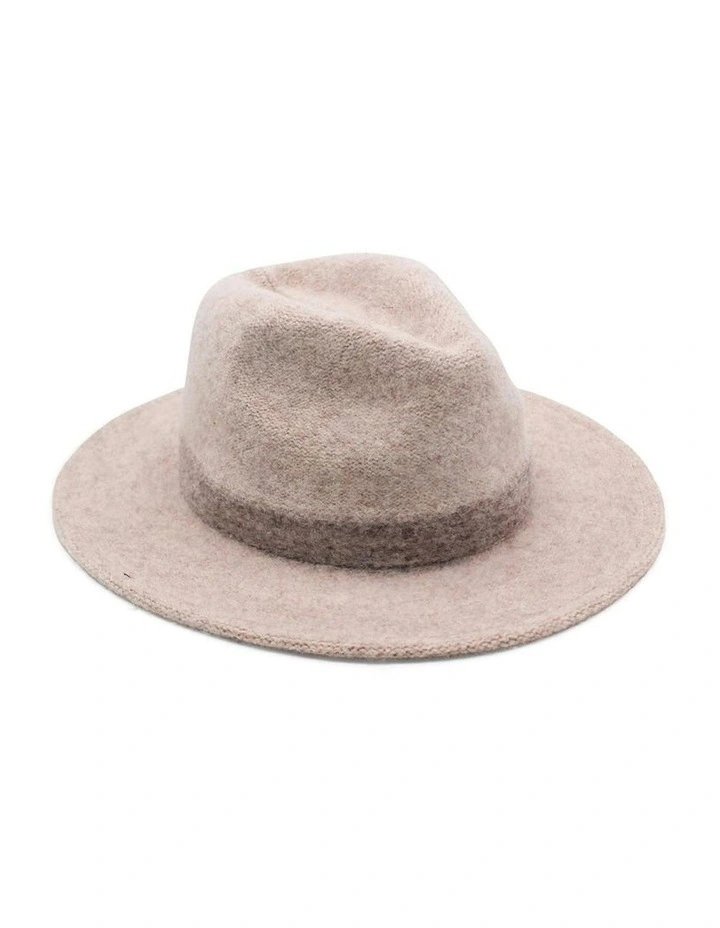 Mary Soft Wool Fedora in Beige image 1