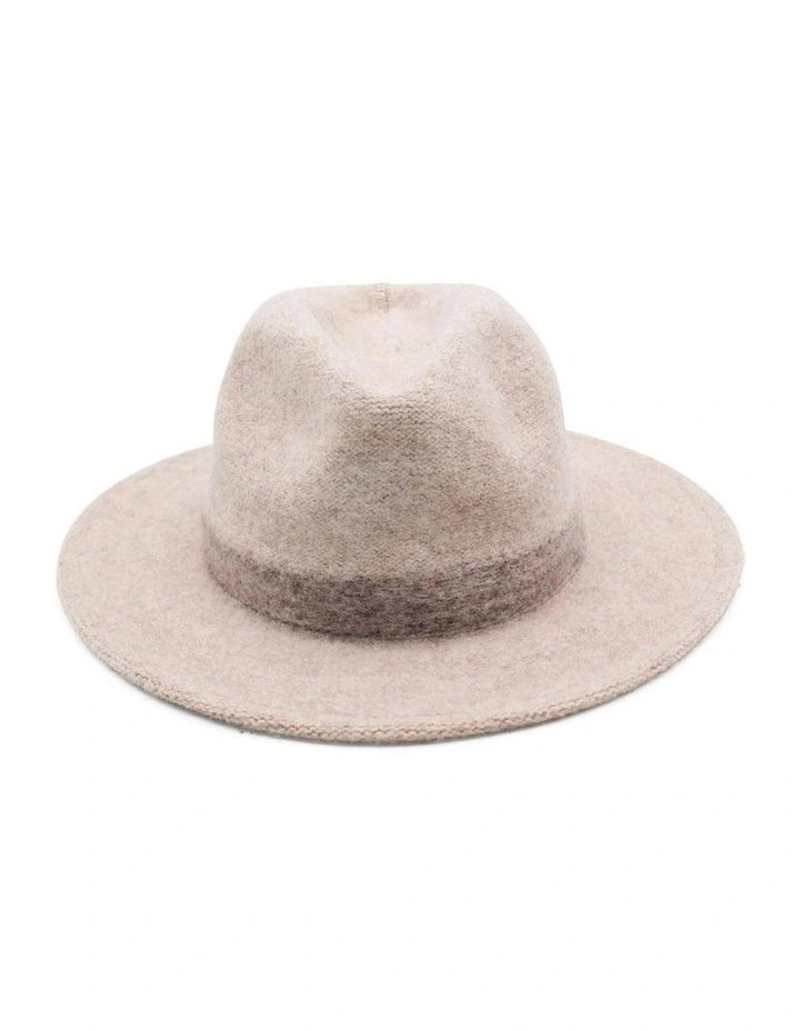 Mary Soft Wool Fedora in Beige image 3