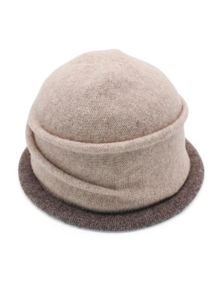 Renata Wool Cloche Hat in Beige image 1