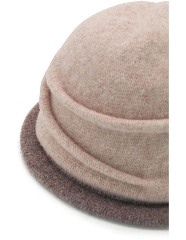 Renata Wool Cloche Hat in Beige image 5