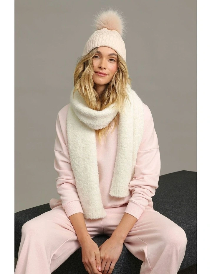 Miranda Cable Knit Beanie in Beige Bisque image 1